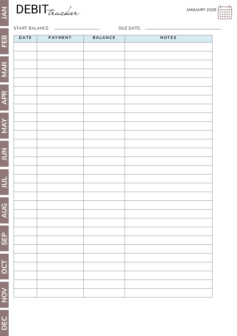 One Year Plan