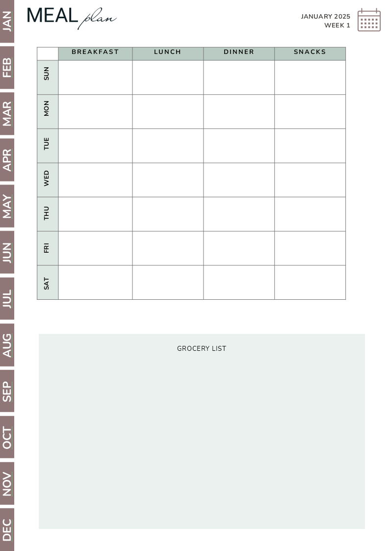 One Year Plan