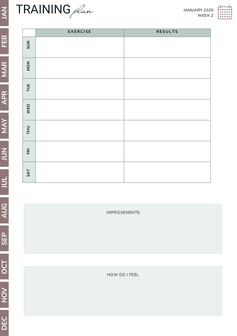 One Year Plan