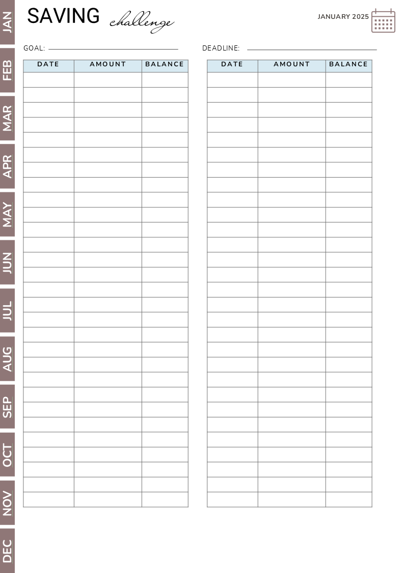 One Year Plan