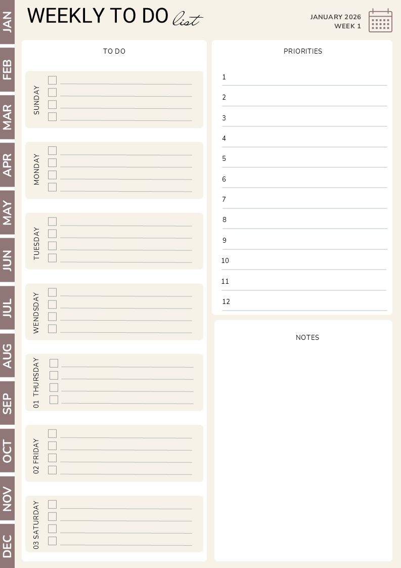 WeeklyToDo