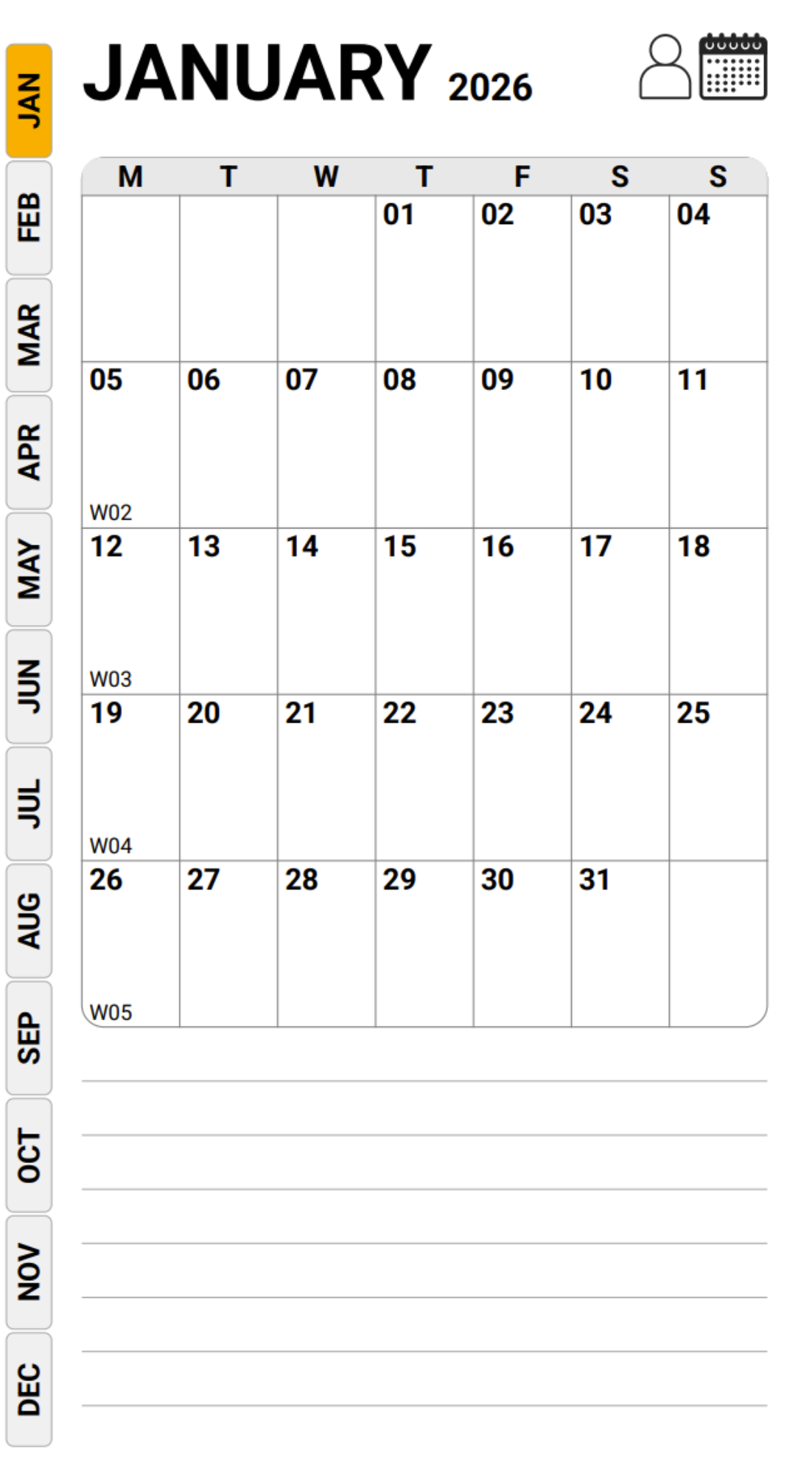 Year Plan for Paper Pro Move