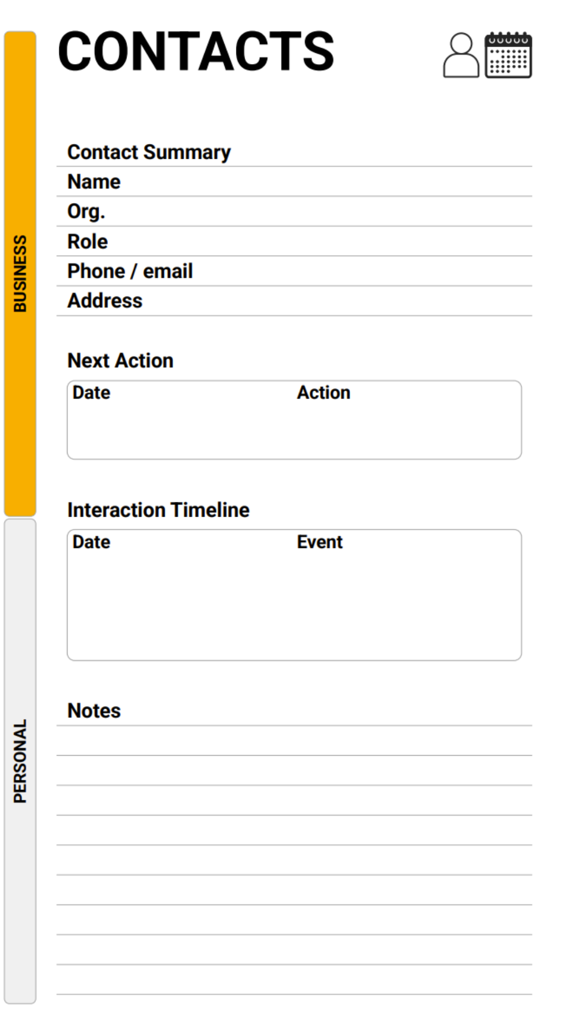 Year Plan for Paper Pro Move