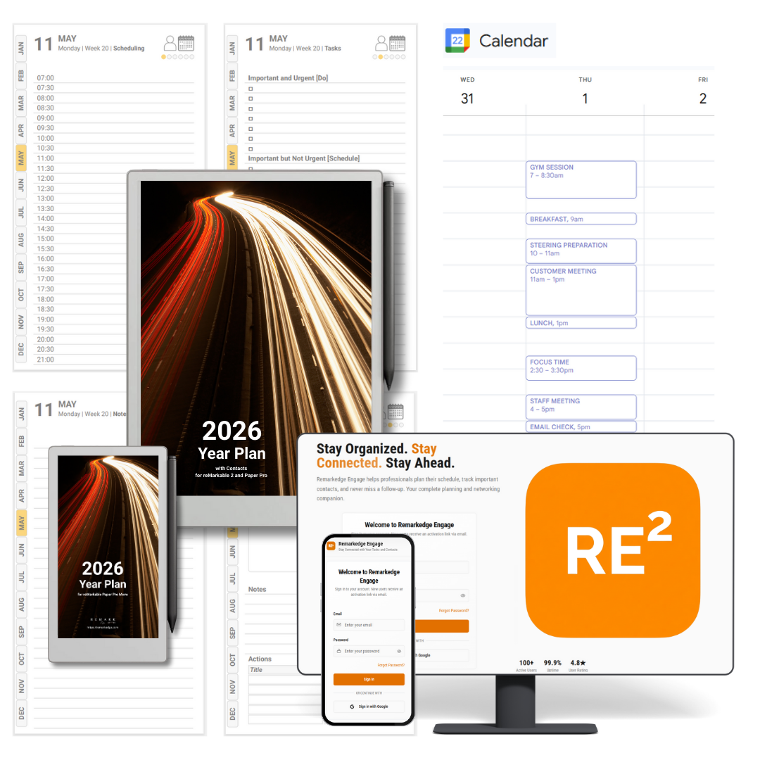 Engage: from reMarkable to Calendar & Contacts