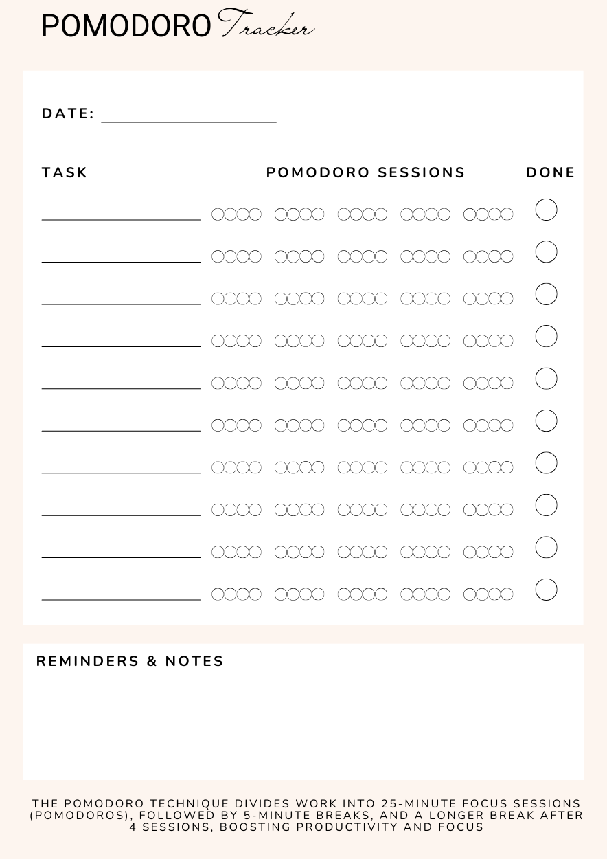 PomodoroTracker